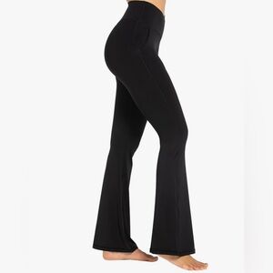 Sunzel Black Stretchy Leggings with Flared Design Tummy control Sz S